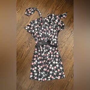 MISS SIXTY Chic Silky button up dress retro boho and glam style Size XS New